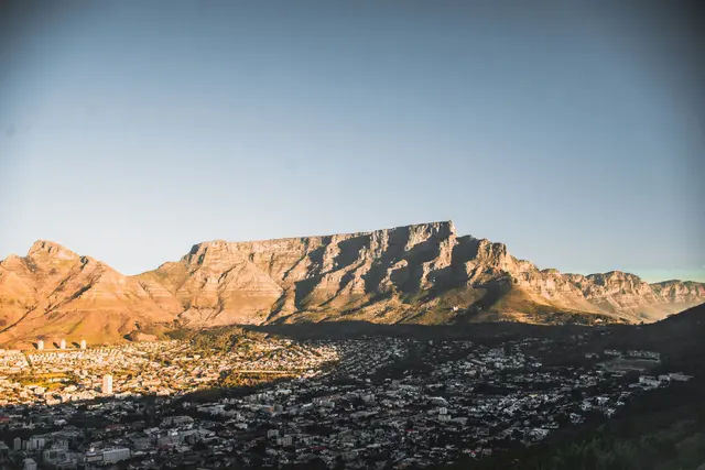 Table Mountain above Cape Town, South Africa